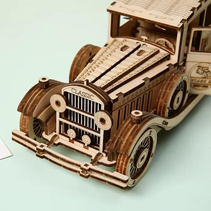 Puzzles en bois 3D, modèles de voitures vintage