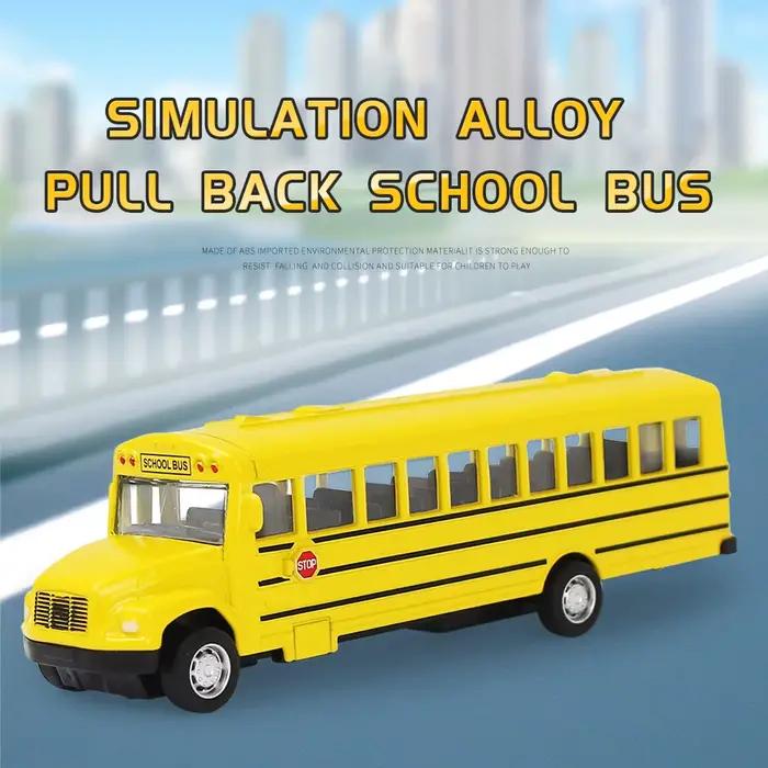 Jouets d'inertie de Bus scolaire en alliage de Simulation
