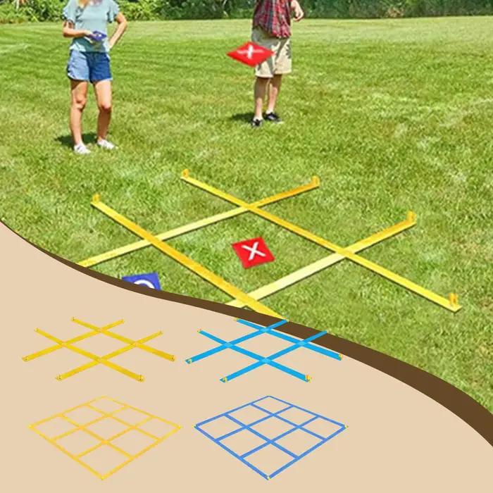Jeu géant de Tic Tac Toe d'extérieur avec piquets de fixation pour barbecue