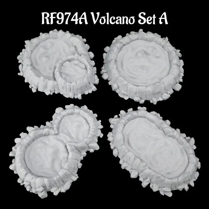 Ensemble de terrain de jeu de rôle volcanique