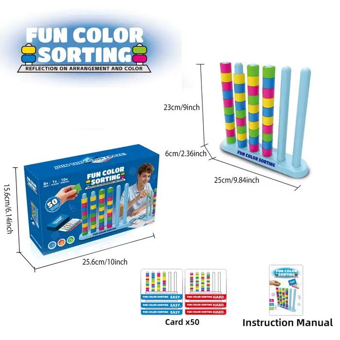 Jeu de puzzle de superposition de couleurs