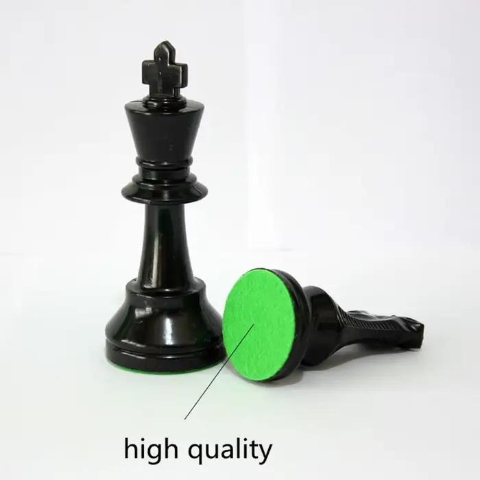 Jeu d'échecs Standard International, compétition King 97mm(3.82 pouces) grand jeu d'échecs en plastique avec échiquier 4 arrière