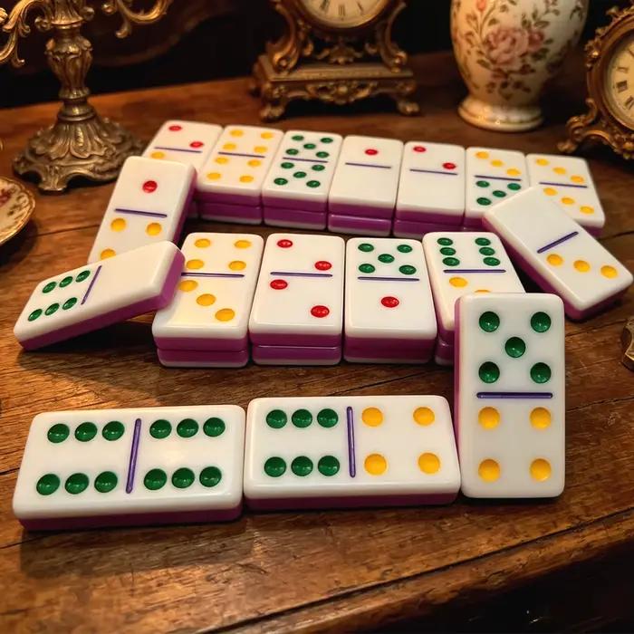 Jeu de dominos multicolores à double couche pour enfants et adultes développement de la stratégie compétences créatives fêtes occasions spéciales