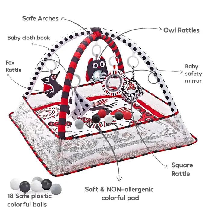 Tapis de jeu de gymnastique pour bébé de 0 à 36 mois