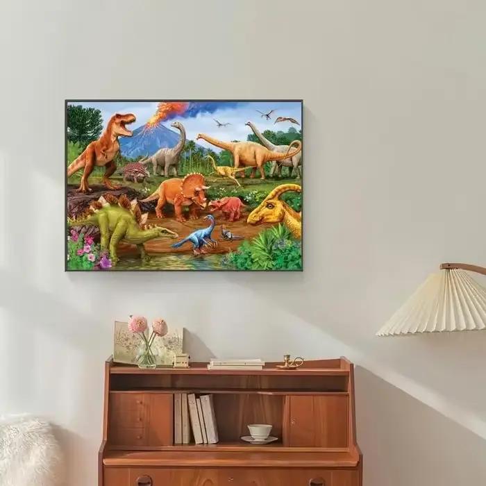 Puzzles dinosaures pour adultes, 1000/500/300/120 pièces, jeux de décoration pour la maison, puzzle de paysage, jouets éducatifs, cadeaux d'anniversaire