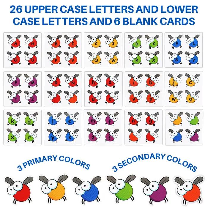 Jouet éducatif d'alphabet et de reconnaissance des couleurs : jeu de société Swat ABC pour les jardins d'enfants et les