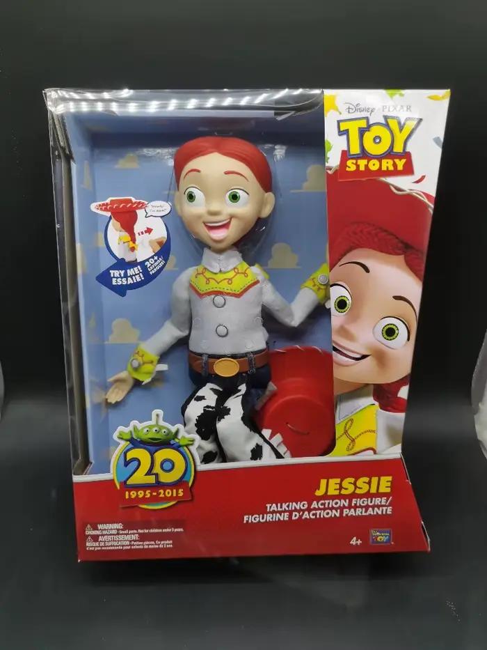 Figurine parlante et lumineuse Buzz Lightyear de Toy Story 4, Woody, Jessie Cowgirl, jouet à tirer sur la corde, objet de collection, décoration de bureau, cadeaux