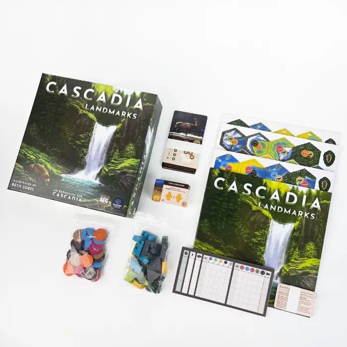 Jeu de société – Cascadia : Landmarks Big Box Deluxe Edition | Extension de jeu de stratégie | Nouveau jeu requis : Jeu