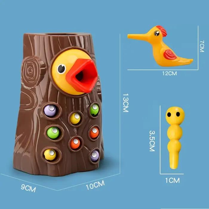 Jouets éducatifs Montessori pour enfants, pic, capture de vers, jeux magnétiques pour enfants en bas âge, développement des bébés, planche occupée