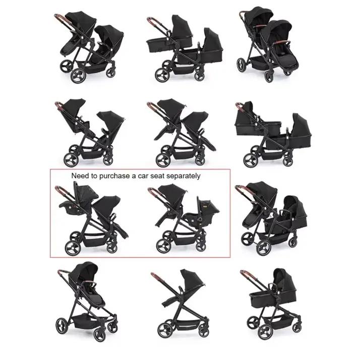 Nouvelle poussette Double légère pliable