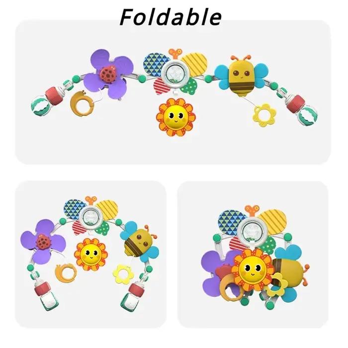 Arc Magique de Macroupta Jouet d'Activité Sensoriel pour Bébé Plastique ABS Dessin Animé pour Poussette et Siège de Voiture Occasions Spéciales Nouveau Né à 24 Mois