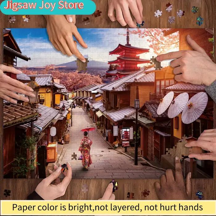 Puzzle de scène de rue vintage japonaise de 2000 pièces | Défi de haute qualité