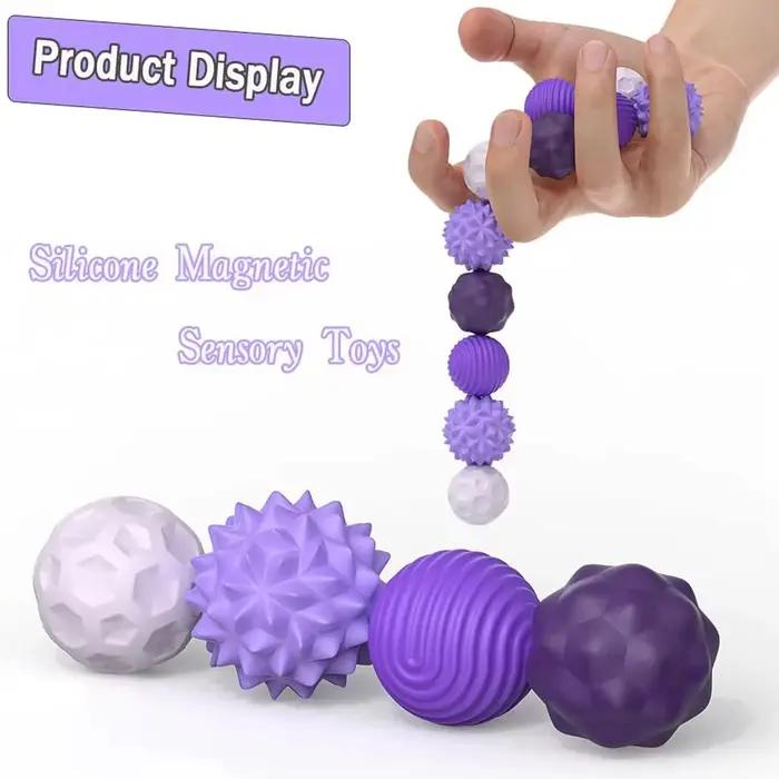 Boules sensorielles magnétiques en Silicone