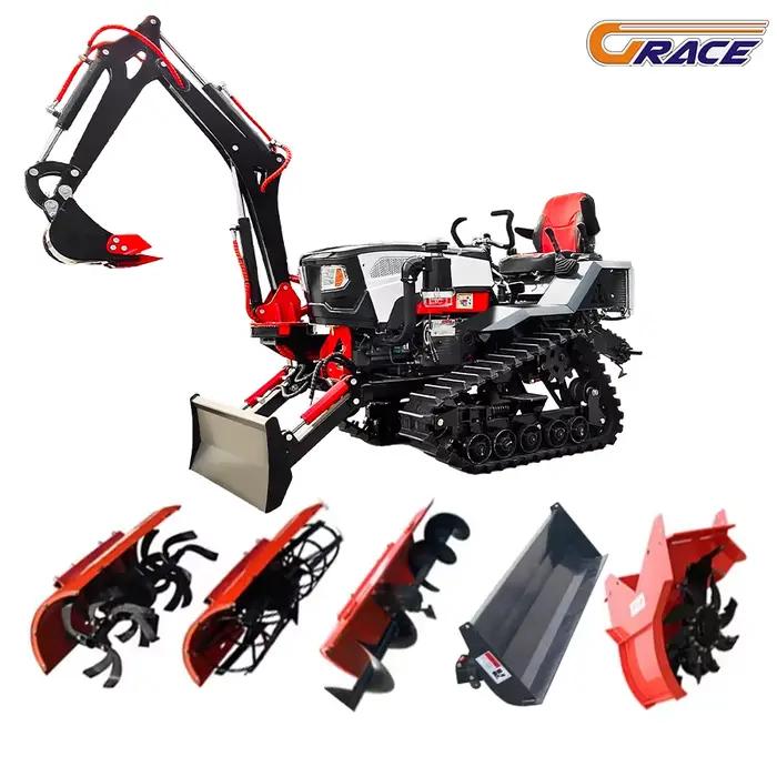 Tracteur à chenilles pour rizières en promotion, machine agricole fiable pour le travail agricole, livraison gratuite