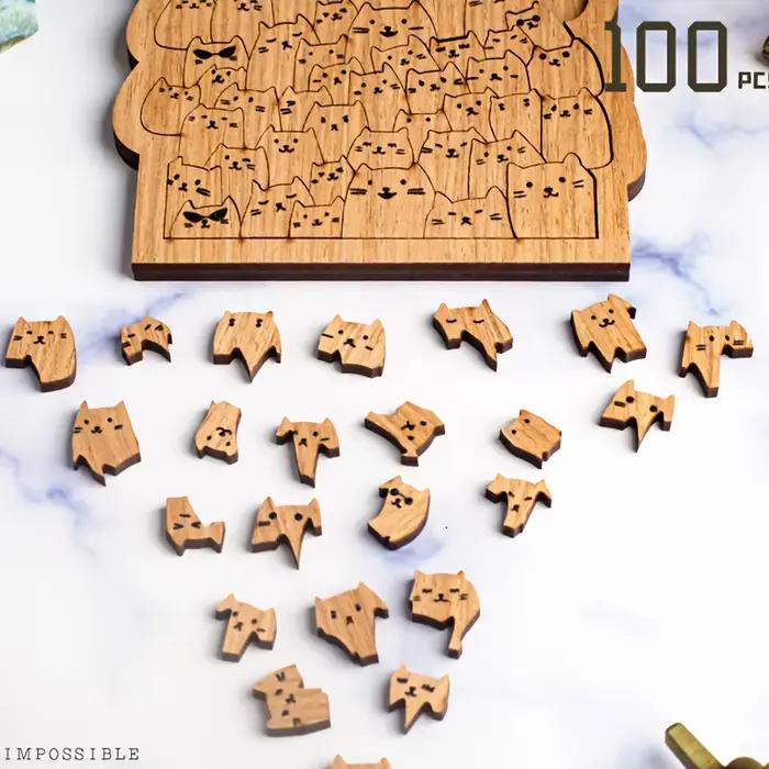 100 puzzles en bois pour chatons