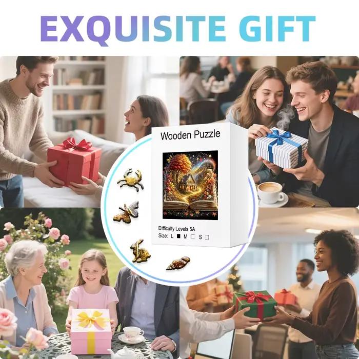 Puzzle en bois cadeau exquis