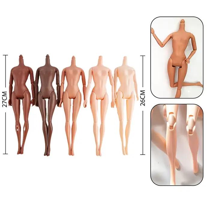 1PC 11 articulations mobiles 26/27cm poupée africaine corps nu marron peau noire