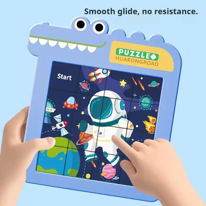 Animaux numéro Puzzle en plastique jouets coulissants mobiles Huarong route jeux d'entraînement cérébral