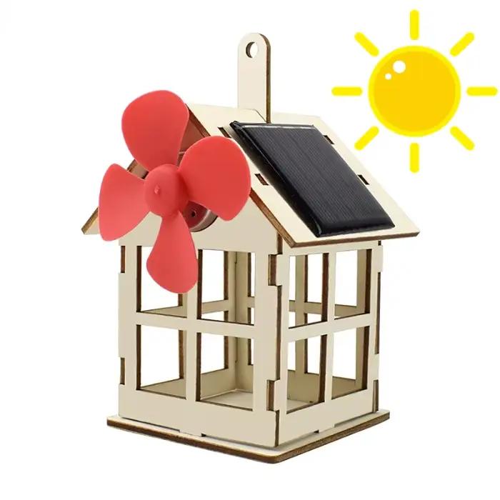 Jouet solaire pour garçon moulin à vent Science bricolage physique Kit éducatif pour enfant modèle 2 en 1 énergie solair
