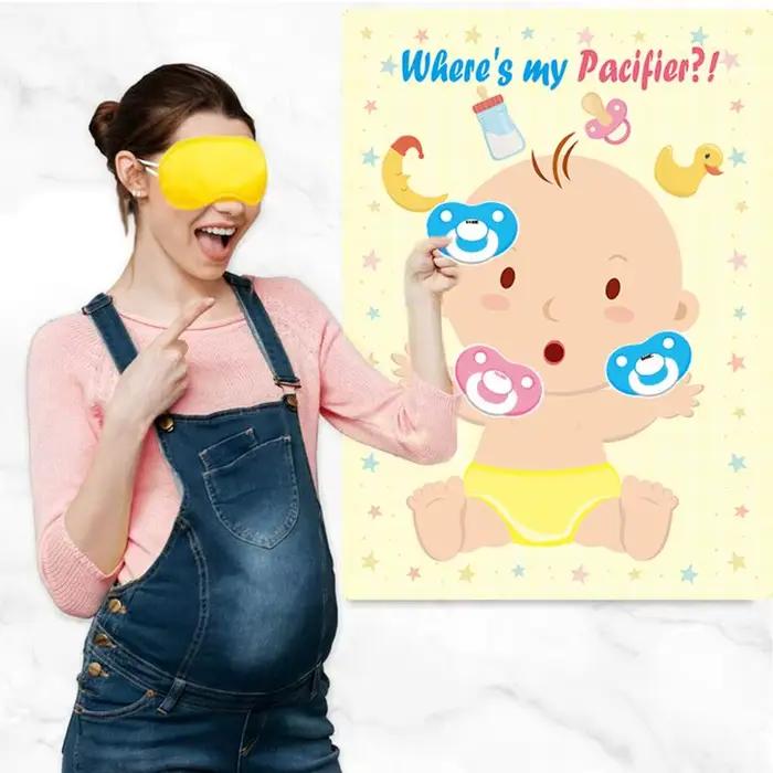 Jeux fête prénatale Épinglez le mannequin sur le jeu bébé Jeu cadeaux