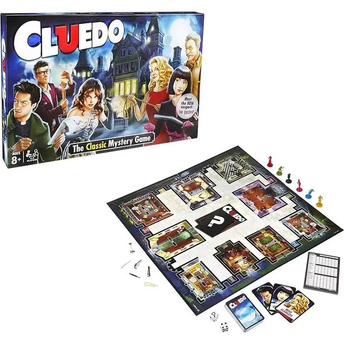 Jeu de société classique Cluedo avec cartes et plateau de jeu pour le plaisir en famille
