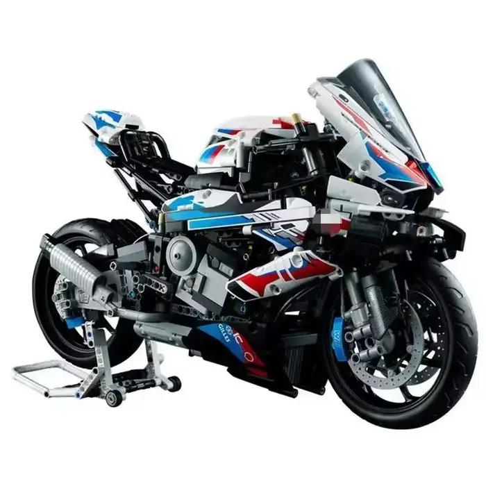 Motocyclette Cruiser Vintage à construire, design détaillé, briques compatibles, jouet d'assemblage DIY, décoration pour la maison, cadeau pour les fans de motos