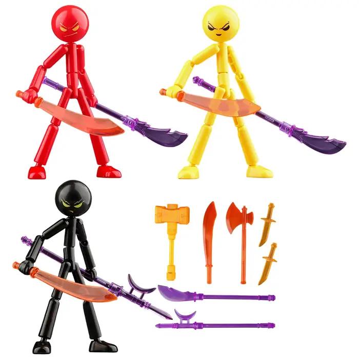 Kit de figurine articulée DIY StickMan avec armes et membres mobiles