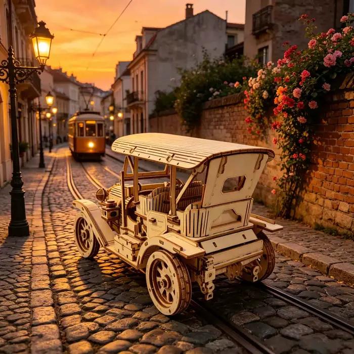 Puzzle 3D en bois à monter soi-même, Kit de modèle de voiture classique Vintage, cadeau d'anniversaire ou de vacances créatif, jouet éducatif, conception exquise