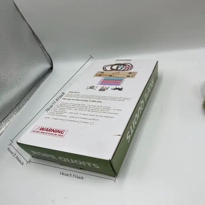 Jeu de lancer d'anneaux en bois pour enfants