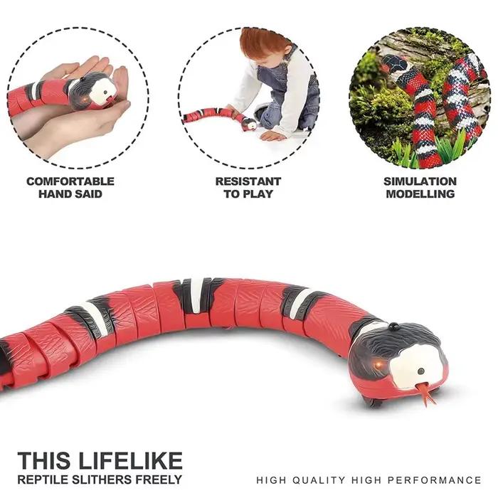 Jouets automatiques pour chats, jouets interactifs à détection intelligente, serpent, chargement USB, accessoires pour chats, jeu pour animaux de compagnie