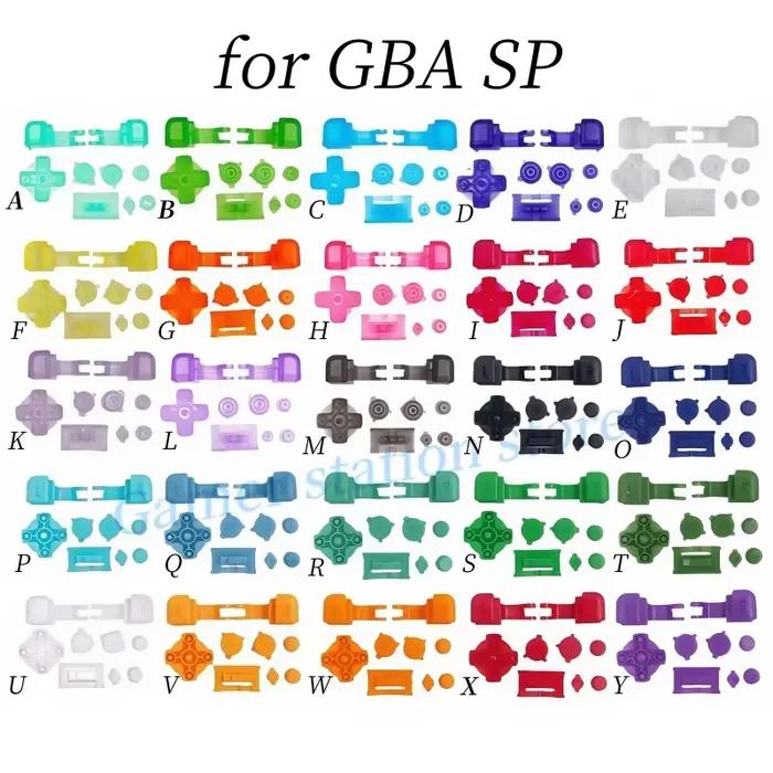 Kit de boutons en plastique complet pour GameBoy Advance SP GBA SP, 1/5/10 pièces, pour GBA SP A B Select Start Power ON/OFF L R Buttons Kit D Pad