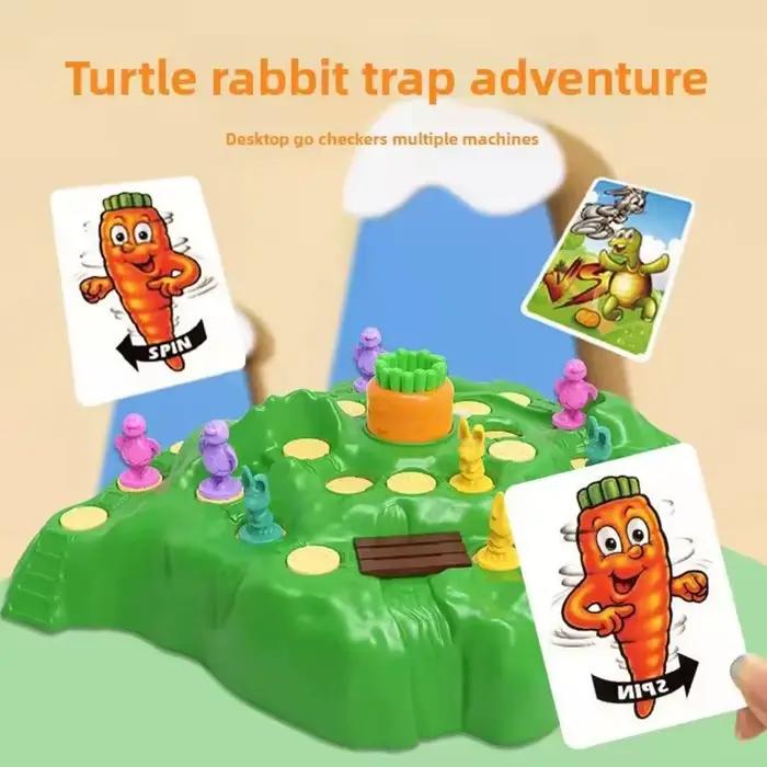 1 jeu - Table de jeu de défense avec piège à lapins en forme de carotte