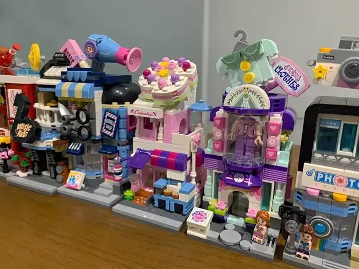 LOZ blocs idées amusantes Mini magasin de rue jouet petite fleur Pisa boutique Brinquedos MOC maison de ville briques de construction de nourriture cadeaux pour filles