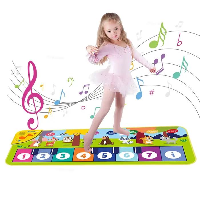 Tapis musical Chriyungel en plastique durable pour enfants de 3 à 6 ans, clavier de sol, tapis de piano, jouet éducatif attrayant pour apprendre la musique et la danse à la maison ou à l'école