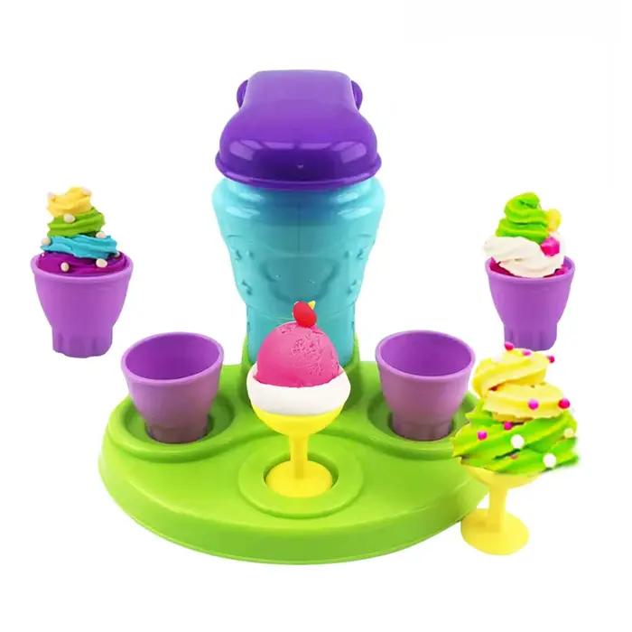 Jouet en argile de couleur 3D pour enfants, jeu de simulation, machine à crème glacée, Burger, nouilles, pâte à modeler, moule en argile/plastique