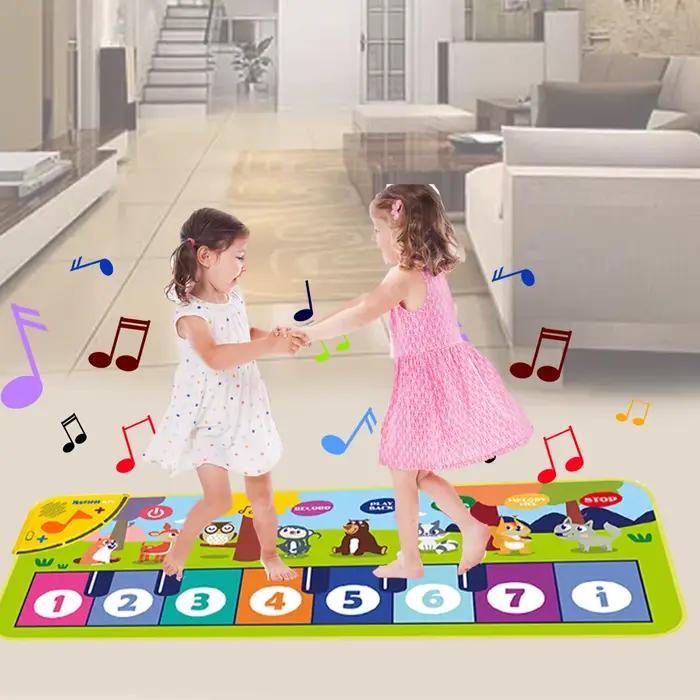 Tapis musical Chriyungel en plastique durable pour enfants de 3 à 6 ans, clavier de sol, tapis de piano, jouet éducatif attrayant pour apprendre la musique et la danse à la maison ou à l'école