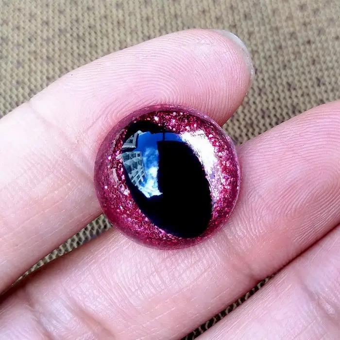 Yeux de sécurité pour chat en plastique à paillettes 3D