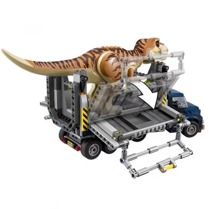Série dinosaure jouet tyrannosaure transporteur 75933 blocs de construction assemblés garçon