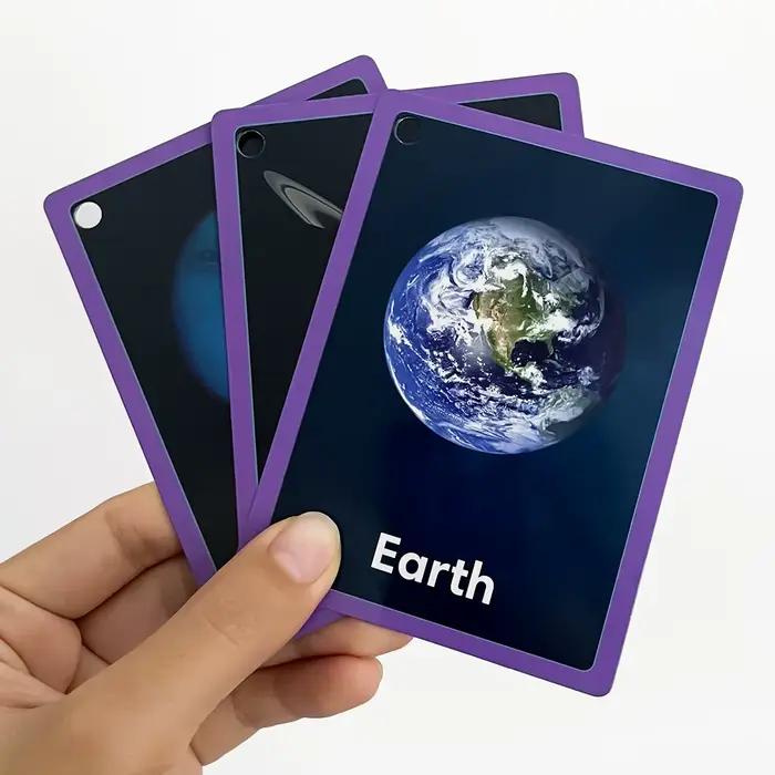Cartes flash anglaises du système solaire, 15 pièces, pour enfants et bébés, planètes spatiaux Double face, astronomie, Science, cartes d'apprentissage éducatif