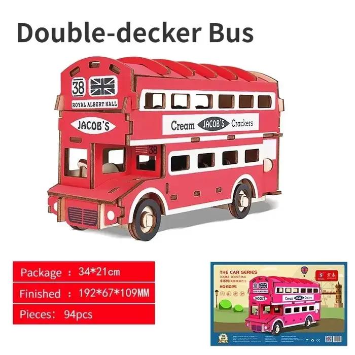 Puzzle en bois 3D, série de véhicules
