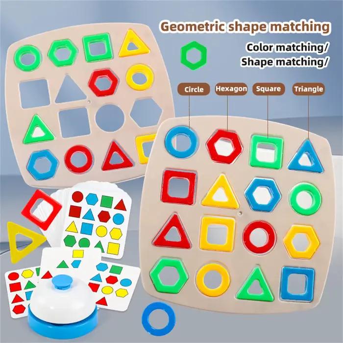 Jeu interactif Montessori pour enfants : Apprentissage des formes géométriques et des couleurs