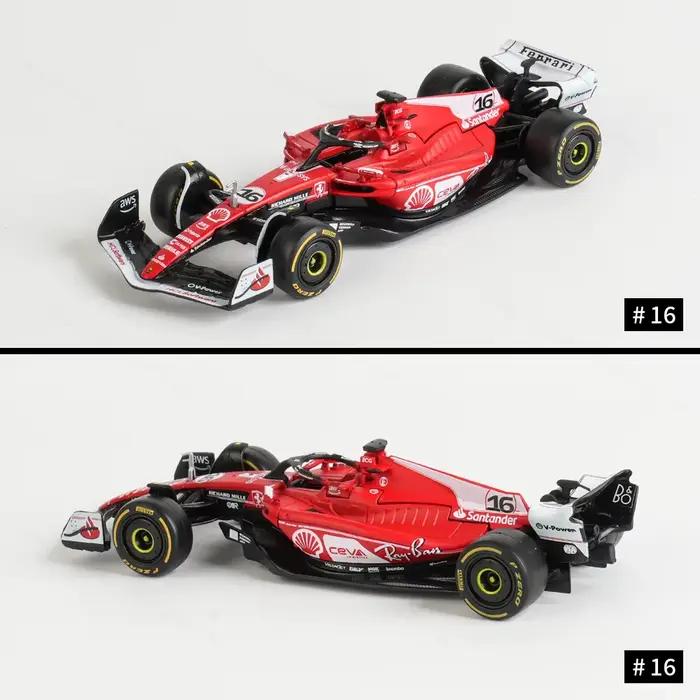 Bburago 1:43 2023 Ferrari SF23 Las Vegas # 16 # Voiture de formule de course 55 F1, Simulation statique, modèle de voiture en alliage moulé sous pression
