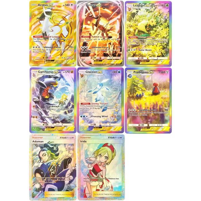 Carte de jeu Pokémon TCG anglaise auto-fabriquée, série Triumphant Light A2a, avec Arceus, Leafeon, Glaceon, Probopass, Garchomp, Irida, Adaman
