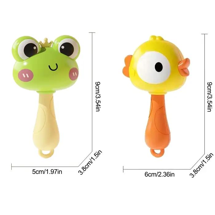 Hochet de dessin animé animal de compagnie en plastique ABS pour éveil sensoriel nouveau-né cadeau anniversaire noël
