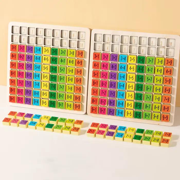 Jeu de société de Table de Multiplication en bois