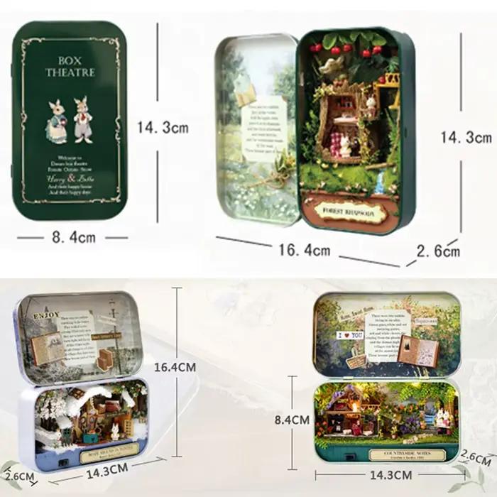 Boîte de théâtre, maisons de poupée en bois