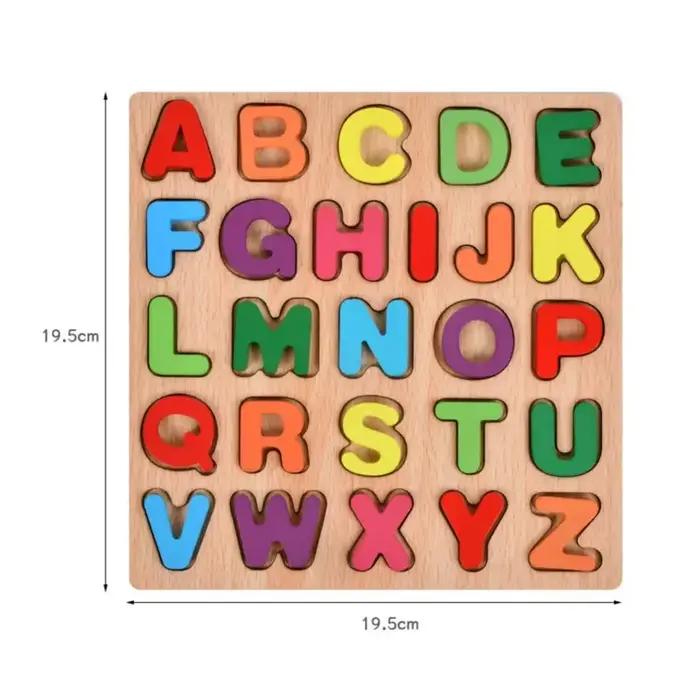 Puzzles en bois avec chiffres et Alphabet colorés