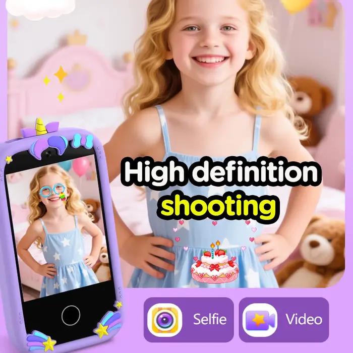 Jouet smartphone pour enfants avec 18 jeux de puzzle
