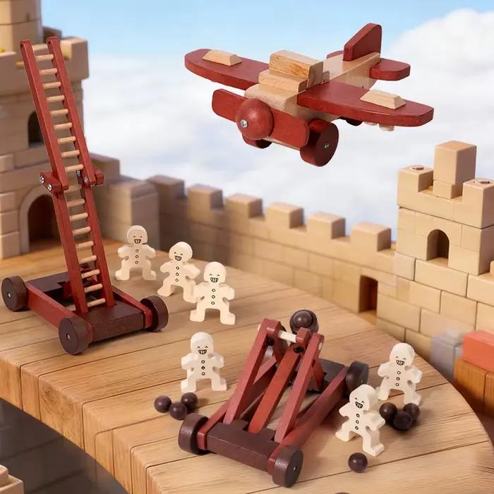 Jouets en bois, blocs de construction en bois de hêtre