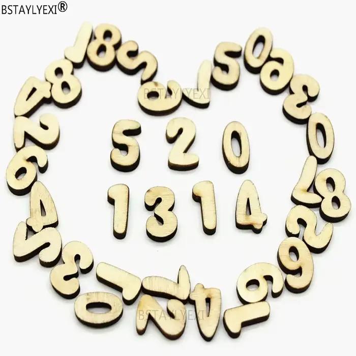 Décoration murale en bois 208 pièces lettres et chiffres BSTAYLYEXI pour maison et jardin lettres et chiffres en bois artisanat d'art décoration intérieure lettres et chiffres en bois pour personnaliser lettres et chiffres en bois pour décoration de maison